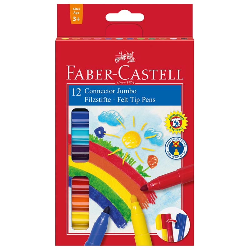 Faber-Castell Jumbo Connector Fibre-tip Pens
