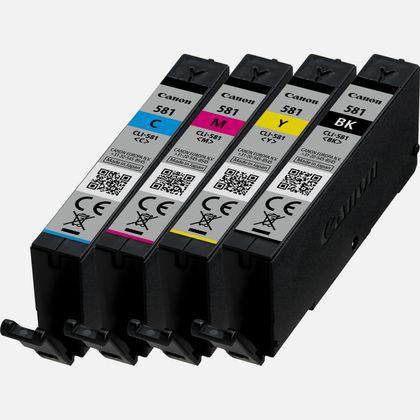 Canon CLI-581 Inkjet Cartridges B-C-M-Y 2103C004 (Pack 4)