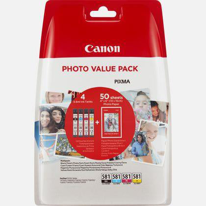 Canon CLI-581 Photo Value Pack B-C-M-Y 2106C005 (Pack 4)