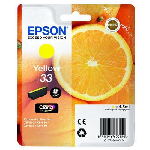 Epson T33 InkJet Cart Yellow C13T33444010