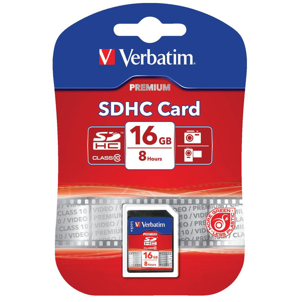 Verbatim SDHC Media Memory Card Class 10 16GB Ref 43962