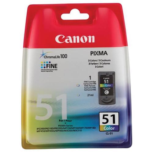 Canon Inkjet Cart Colour CL-51 0618B001