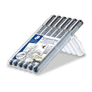 Staedtler Pigment Fineliner Desktop Box of 5 + 1 Free