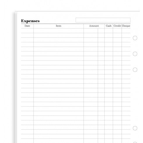 Filofax Expenses