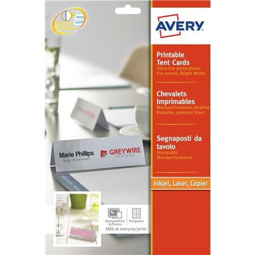 Avery L4794 (120x45mm) Printable Business Tent Cards (Pack of 40 Cards)