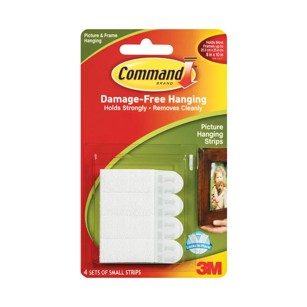 3M Command Picture Hanging Strips Small (Pack of 4)