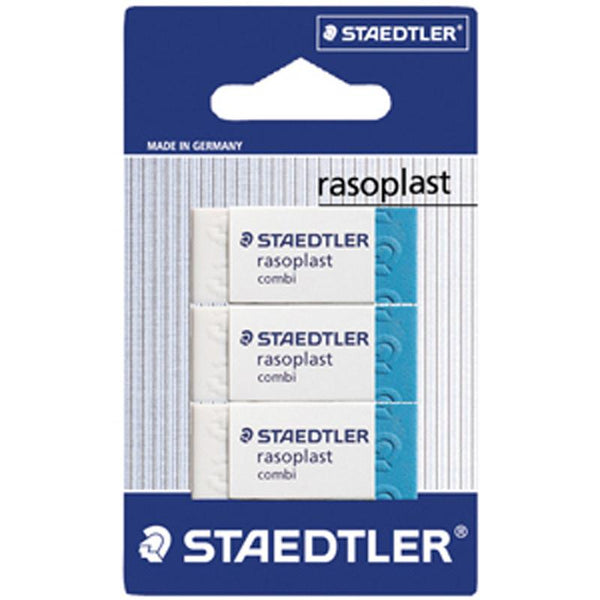 Staedtler Rasoplast Dual Eraser Blistercard of 3 Erasers