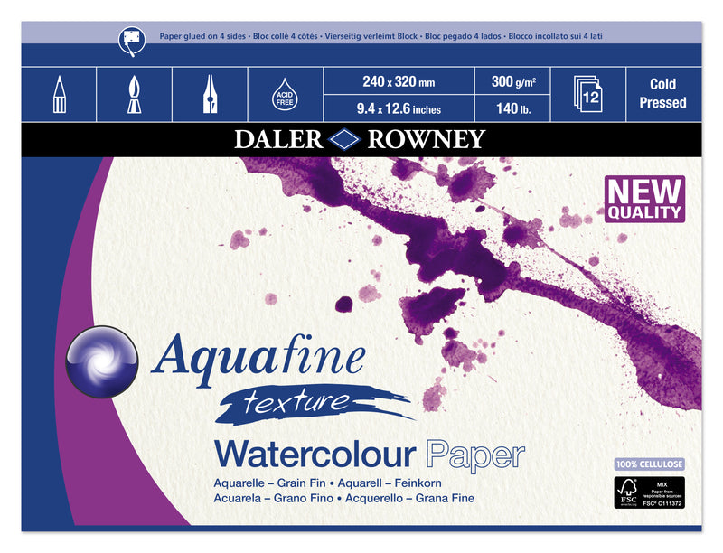 Daler-Rowney Aquafine Texture Block Pad 300gsm