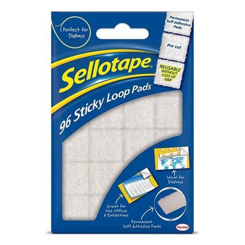 Sellotape Sticky Loop Pads (96 Pads)