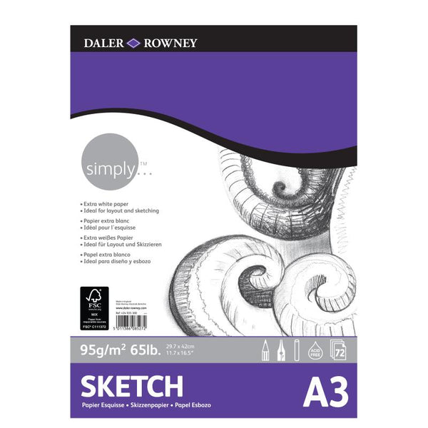 Daler-Rowney Simply Sketch Pad 95gsm