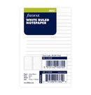 Filofax White Ruled Notepaper Refills