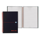 Oxford Black n'Red Glossy Wirebound Hardback Notebook
