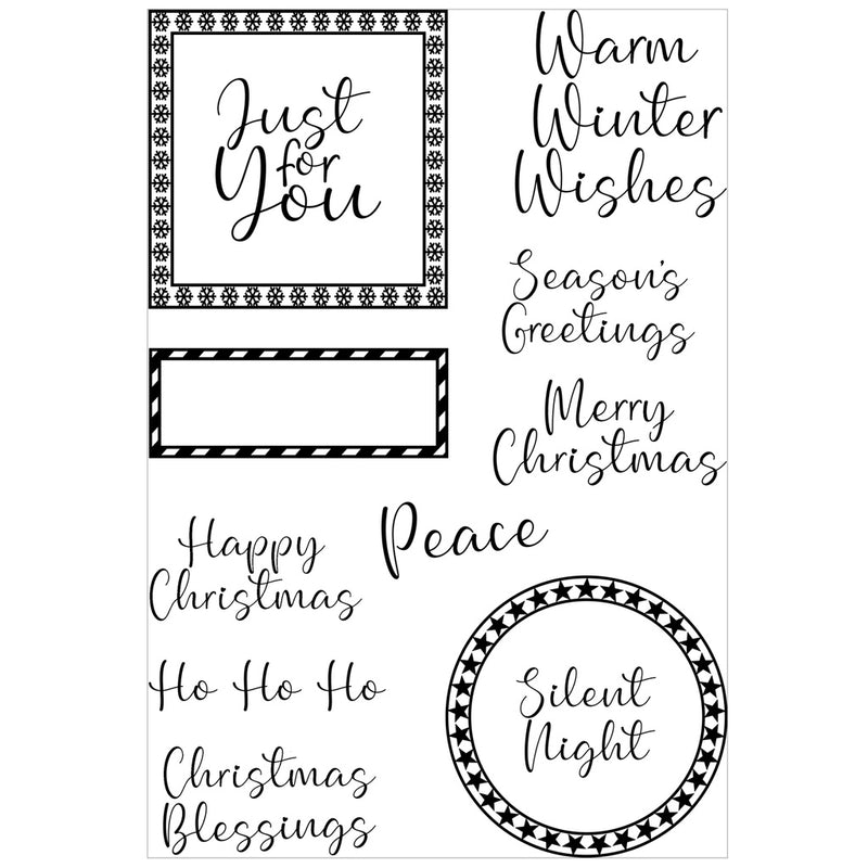 Card-io Combinations Clear Stamps A6 - Festive Frames