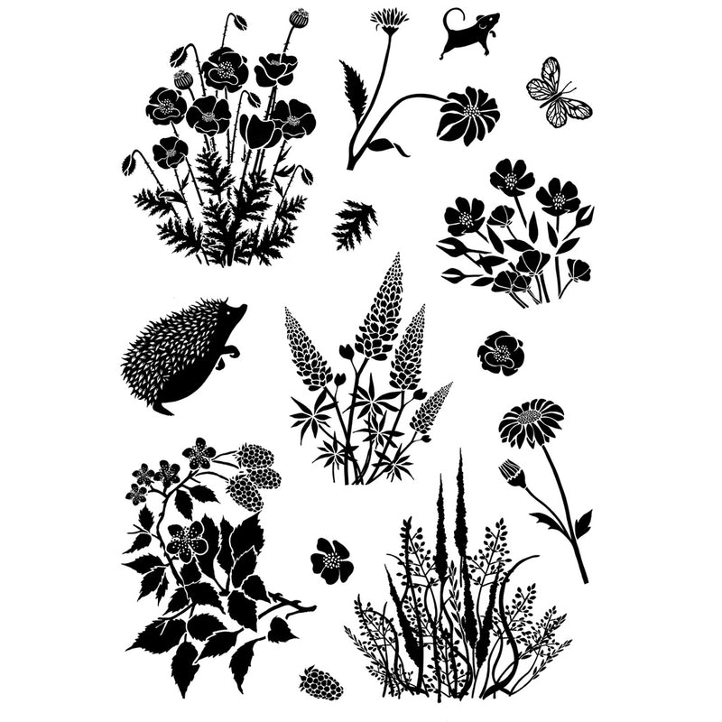 Card-io Combinations Clear Stamps A6 - Field Florals