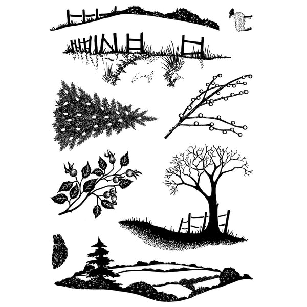 Card-io Combinations Clear Stamps A6 - Peaceful Panorama