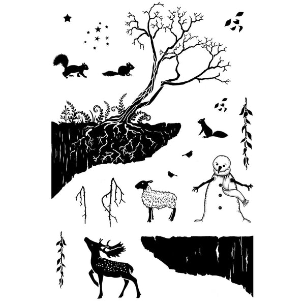 Card-io Combinations Clear Stamps A6 - Starry Sky