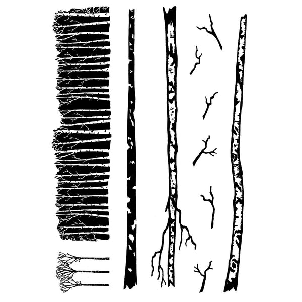 Card-io Combinations Clear Stamps A6 - White Woods