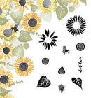 Card-io Majestix Clear Peg Stamps - Sunny Sunflowers