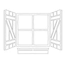 Card-io Majemask Stencil - Through the Window 6" x 8"