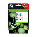 HP 963XL Ink Carts High Yield B-C-M-Y Ref 3YP35AE (Pkd 4)