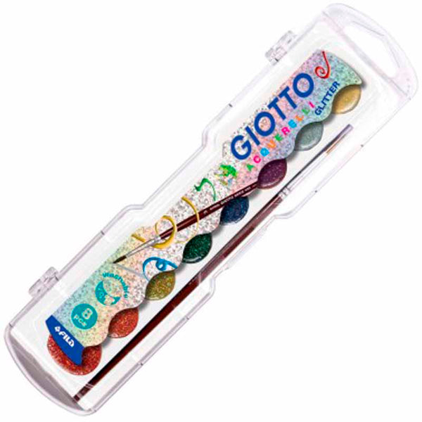 Giotto Watercolour Paints - Glitter (8 Pack)