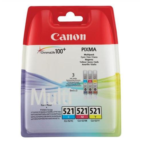 Canon CLI-521 Inkjet Cart C-M-Y PK3