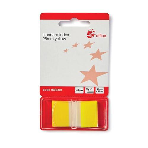 5 Star Office Standard Index Flags 25x45mm