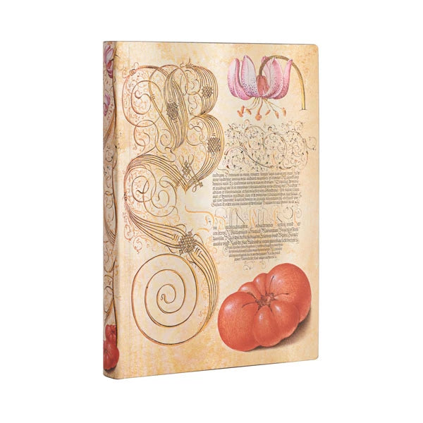 Paperblanks Mira Botanica Lily and Tomato Midi Flexi Journal