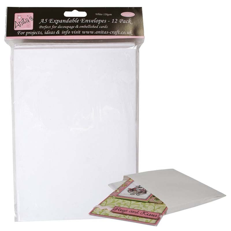 Anita's A5 Expandable Envelopes (12pk) - White