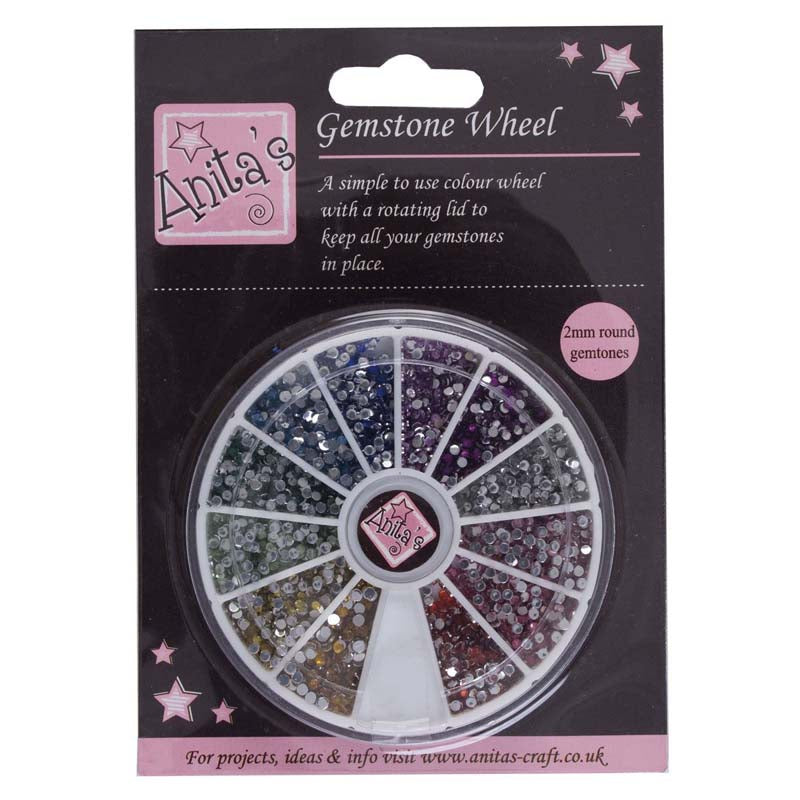 Anita's Gemstone Wheel (2mm Gems) - 12 Colours