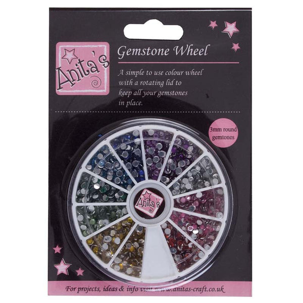 Anita's Gemstone Wheel (3mm Gems) - 12 Colours