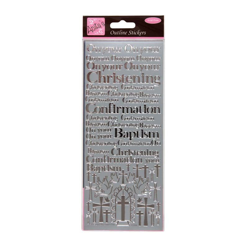 Anita's Outline Stickers - Christening & Baptism