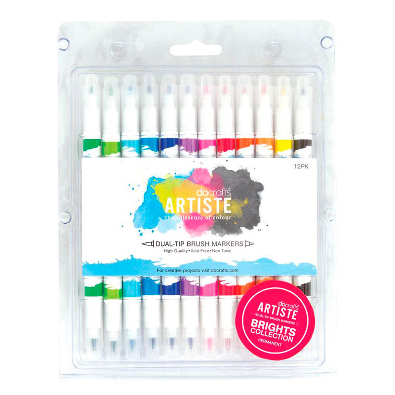 Artiste Dual Tip Brush Markers (12pcs)