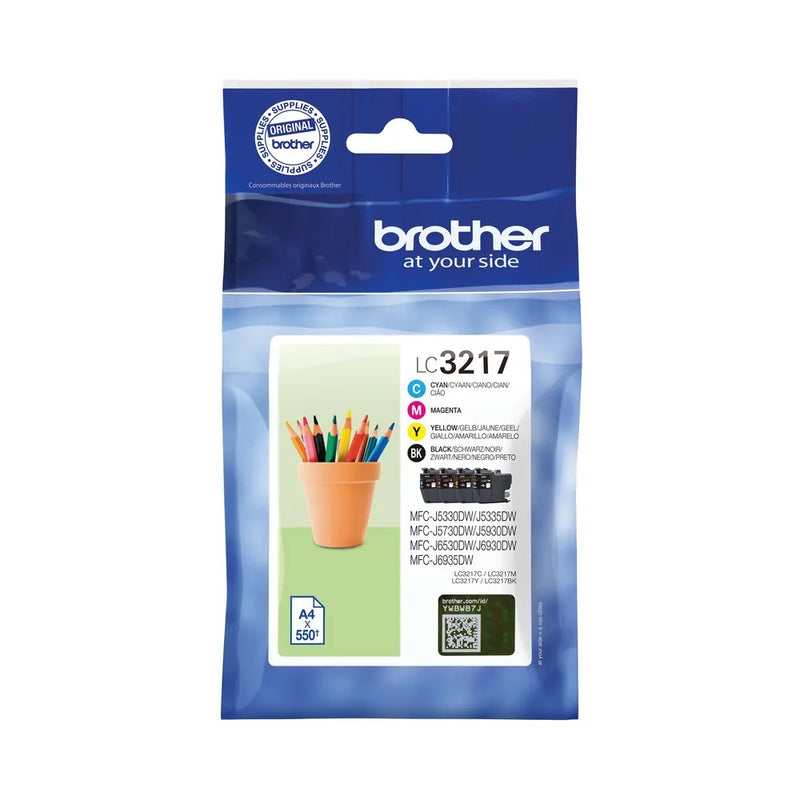 Brother LC3217 Value Pack CMYK Ink Cartridge