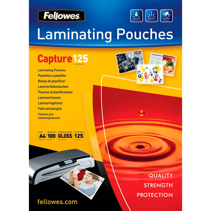 Fellowes A4 Capture Laminating Pouch 250 Micron (Pack of 100)