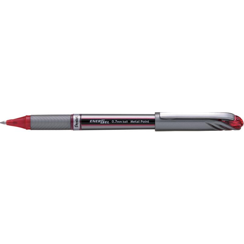 Pentel Energel Plus - Penna A Sfera 0.5 Mm (Punta Aghi) - Confezione Da 12 Pezzi - Inchiostro A Asciugatura Rapida, Impugnatura Ergonomica