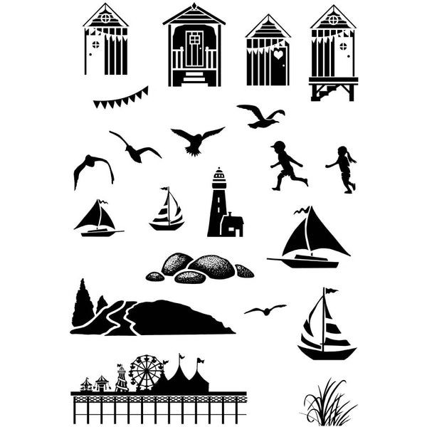 Card-io Combinations Clear Stamps - Beside the Sea