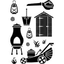 Card-io Combinations Clear Stamps - Blower and Mower