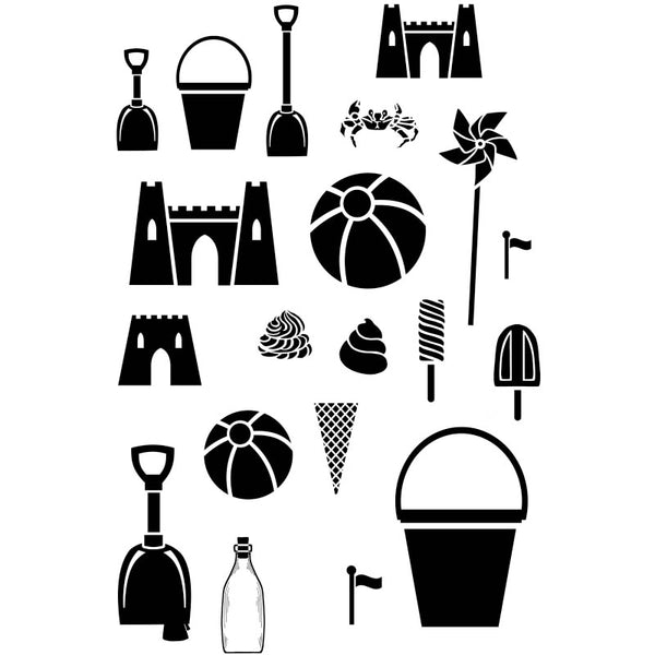 Card-io Combinations Clear Stamps - Buckets of Fun