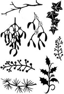 Card-io Clear Stamps - Christmas Greenery