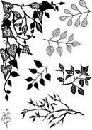 Card-io Clear Stamps - Greenery 1