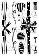 Card-io Clear Stamps - Ribbons and Lanterns