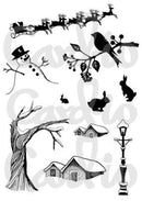 Card-io Clear Stamps - Christmas Scenery 2
