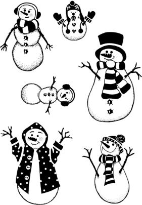 Card-io Clear Stamps - Snow Family