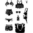 Card-io Combinations Clear Stamps - Summer Wash-line