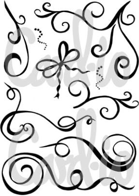 Card-io Clear Stamps - Swirls Plate