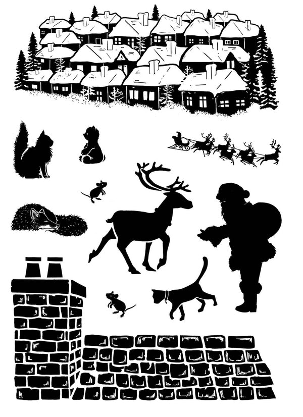 Card-io Combinations Clear Stamps A6 - Up on The Roof