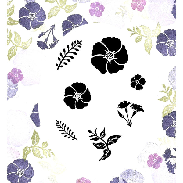 Card-io Majestix Clear Peg Stamps - Basket Blooms