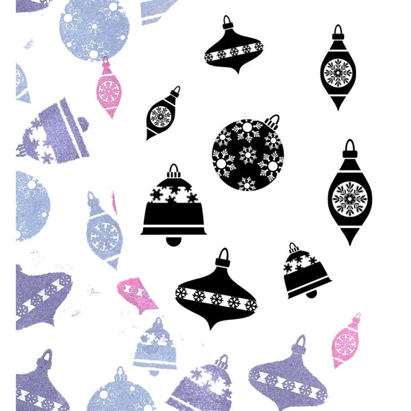 Card-io Majestix Clear Peg Stamps - Bells and Baubles