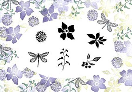 Card-io Majestix Clear Peg Stamps - Early Spring Blooms